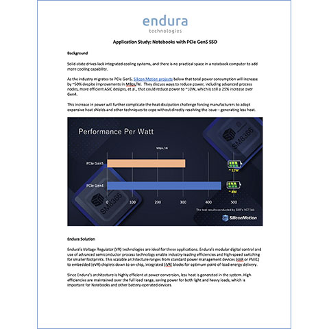 Endura Notebooks with PCIe Gen5 SSD Application Study
