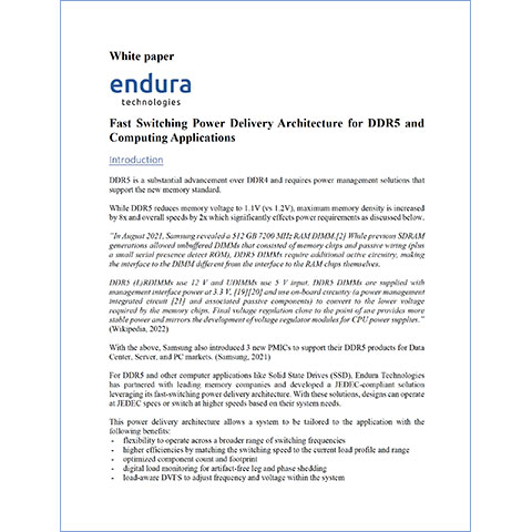 Endura DDR5 White Paper